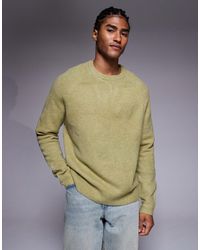 ASOS - Oversized Knit Fluffy Crew Neck Sweater - Lyst