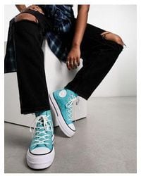 Converse - Chuck Taylor All Star Lift Platform Sneakers With Star Gems - Lyst