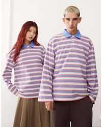 South Beach Stripe Sleeve Sweatshirt in Blue Lyst