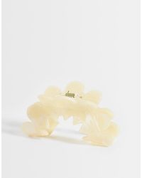 Pieces - Floral Hair Claw Clip - Lyst