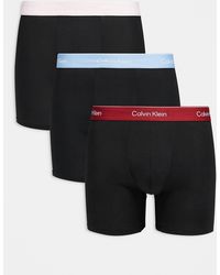 Calvin Klein - – icon cotton stretch – 3er-pack eng geschnittene boxershorts aus stretch-baumwolle - Lyst