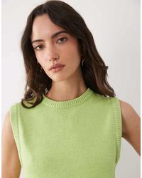 ASOS - Knitted Cotton Blend Tank Top - Lyst