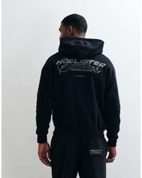 Hollister - Back Graphic Logo Boxy Fit Hoodie - Lyst