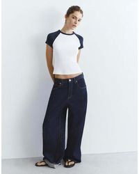 Pull&Bear - Raglan Sleeve T-shirt - Lyst