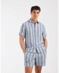 ASOS - – strukturiertes, gestreiftes regular-fit-hemd - Lyst