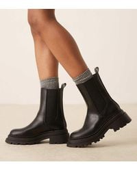 ASOS - Wide Fit Austin Chunky Chelsea Boots - Lyst