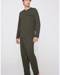 Tezenis - Long Piping Cotton Pyjamas - Lyst