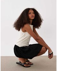 ASOS - Ribbed Sleeveless Bubble Hem Mini Dress - Lyst