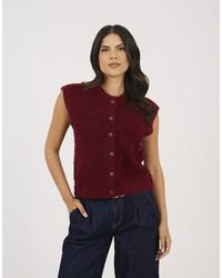 Brave Soul - Boucle Knitted Waistcoat - Lyst