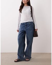 Mango - Newyork 100% Cotton Relaxed Straight Jean - Lyst