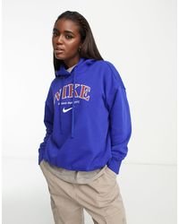 Nike - Sudadera azul real unisex con capucha y logo - Lyst