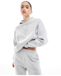 ONLY - Sudadera Gris Claro Melange Con Capucha De (Parte De Un Conjunto) - Lyst
