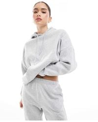 ONLY - Sudadera Gris Claro Melange Con Capucha De (Parte De Un Conjunto) - Lyst