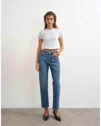 TOPSHOP - Orson Comfort Stretch Straight Leg Ankle Grazer Jean - Lyst