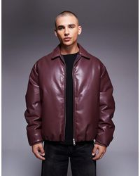ASOS - – bomberjacke aus kunstleder - Lyst
