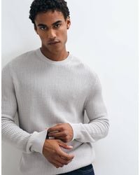 Mango - Pull en maille chunky clair - Lyst