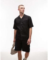 Mango - Camicia A Maniche Corte Nera - Lyst