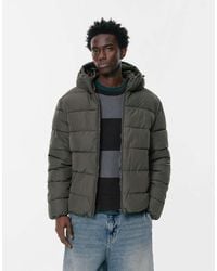 Pull&Bear - Lightweight Hooded Puffer Jacket - Lyst