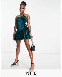 Forever New - Velvet Bubble Hem Mini Dress With Heart Diamante - Lyst
