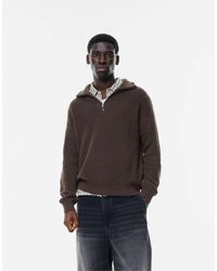 Pull&Bear - Sweater Met Korte Rits - Lyst