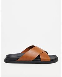 ASOS - Sandales à brides croisées - fauve - Lyst