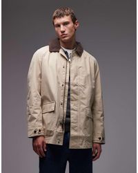 Timberland - Washed Barn Coat With Cord Collar - Lyst