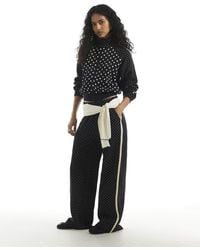 River Island - Polka Dot Jacquard Joggers - Lyst