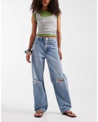 Gap - Ripped Wide Leg Jeans - Lyst