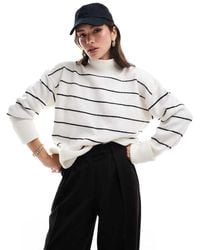 ASOS - Knitted High Neck Jumper With Turn Back Cuffs - Lyst