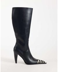 ASOS - Cairo Toe Cap Western Knee Boots - Lyst