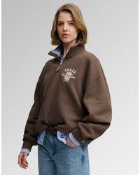 Superdry - Country club sweatshirt mit halbem reißverschluss - Lyst