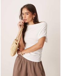 Mango - Slash Neck Off The Shoulder Top - Lyst