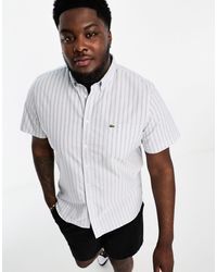 Lacoste - Plus Short Sleeve Stripe Shirt - Lyst