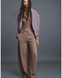 Stradivarius - Stand-collar Knit Cardigan - Lyst