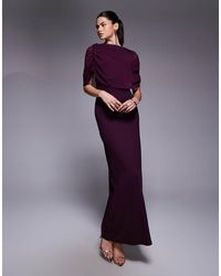 ASOS - Mesh Cape Detail Maxi Dress - Lyst