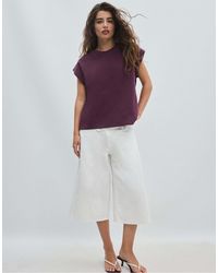 Stradivarius - B06 basic-t-shirt mit überschnittenen schultern - Lyst