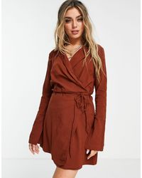 Synthetic Rhetta Wrap Dress in Pink 