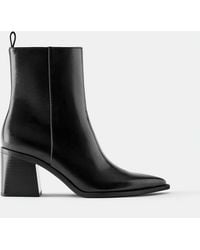 Pull&Bear - Stivaletti Con Tacco Alto Neri - Lyst