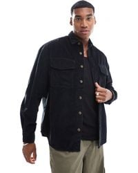 ASOS - 90s Cord Oversized Shirt With Patch Pocket - Lyst