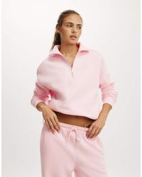 Cotton On - Plush Half Zip Sweatshirt - Lyst