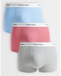 Calvin Klein - – icon cotton stretch – 3er-pack relaxed-fit-trunk-unterhosen - Lyst