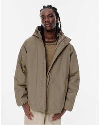 Pull&Bear - Gewatteerde Regenjas Met Capuchon - Lyst