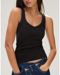 Bershka - – geripptes basic-trägertop - Lyst