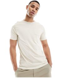 Brave Soul - T-shirt girocollo color pietra chiaro con tasca - Lyst