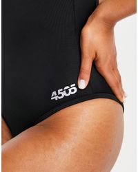 ASOS 4505 Swimsuit With Racerback Detail - Black