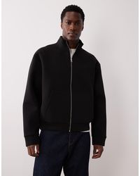 ASOS - Heavyweight Scuba-style Fabric Relaxed Zip Through - Lyst
