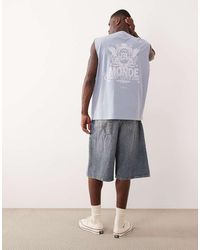 ASOS - Oversized Tank With Front And Back Graphic - Lyst