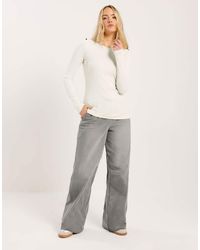 Long Tall Sally - Ribbed Button Top - Lyst