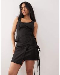 Weekday - Mini Rok Met Overslag - Lyst