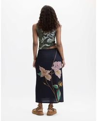 Desigual - Long Printed Skirt - Lyst